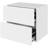 Multi-Living Køkken HQ skuffeskab i Cibo Bianco 129 H: 70,4 cm D: 60,0 cm B: 80 cm - med 2 skuffer, fuldudtræk og softluk