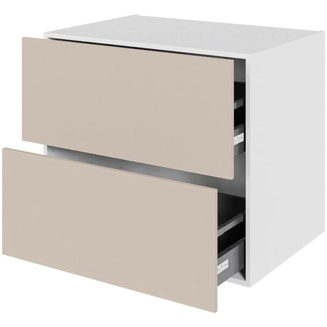 Multi-Living Køkken skuffeskab i Cibo Sabbia 123 H: 70,4 cm D: 60,0 cm - 2 skuffer fuldudtræk/softluk - Bredde: 80 cm