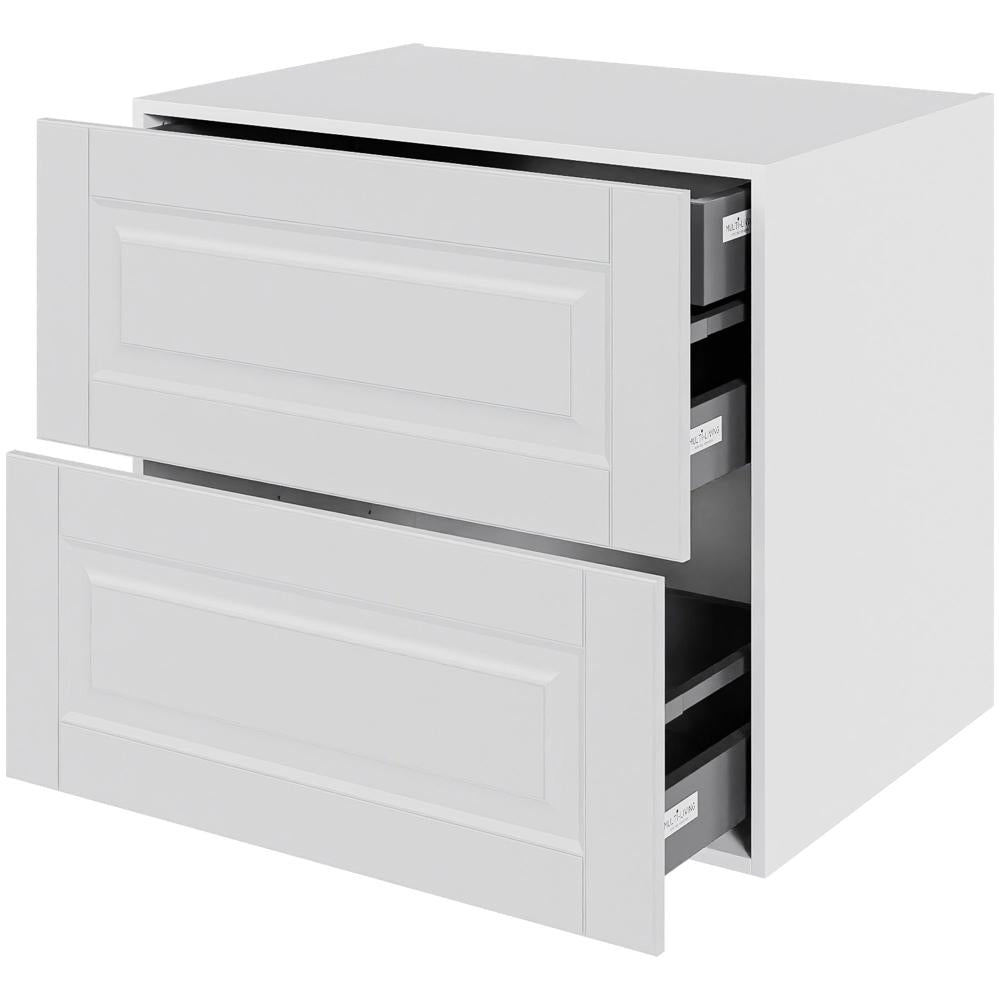 Multi-Living 2 skuffelook Romantik - HQ skuffeskab 80 cm med 2 skuffer og indvendig bakke - fuldudtræk