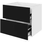 Multi-Living Køkken vaskeskab i Cibo Nero H: 70,4 cm D: 60,0 cm - 2 skuffer fuldudtræk/softluk - Bredde: 80 cm