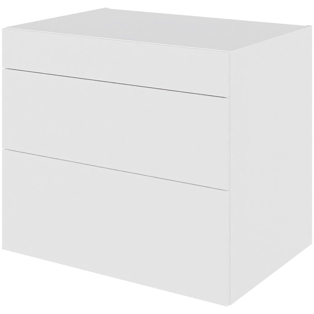 Multi-Living Køkken skuffeskab i Malet Hvid Front H: 70,4 cm D: 60,0 cm - 3 skuffer fuldtudtræk/softluk - Bredde: 80 cm