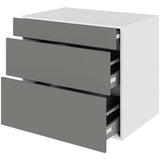 Multi-Living Køkken skuffeskab i Cibo Grigio H: 70,4 cm D: 60,0 cm - 3 skuffer fuldtudtræk/softluk - Bredde: 80 cm