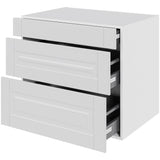 Multi-Living Køkken skuffeskab i Romantik H: 70,4 cm D: 60,0 cm - 3 skuffer fuldtudtræk/softluk - Bredde: 80 cm