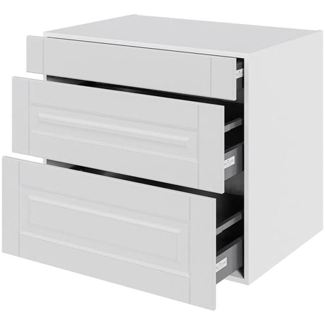 Multi-Living Køkken skuffeskab i Romantik H: 70,4 cm D: 60,0 cm - 3 skuffer fuldtudtræk/softluk - Bredde: 80 cm