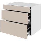 Multi-Living Køkken skuffeskab i Cibo Sabbia 123 H: 70,4 cm D: 60,0 cm - 3 skuffer fuldtudtræk/softluk - Bredde: 80 cm