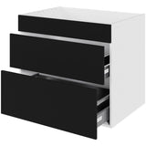 Multi-Living Køkken vaskeskab i Cibo Nero H: 70,4 cm D: 60,0 cm - Fuldudtræk/softluk - Bredde: 80 cm