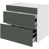 Multi-Living Køkken HQ vaskeskab/kolonialskab i Cibo Verde 120 H: 70,4 cm D: 60,0 cm B: 80 cm - med metalforsarg, fuldudtræk og softluk