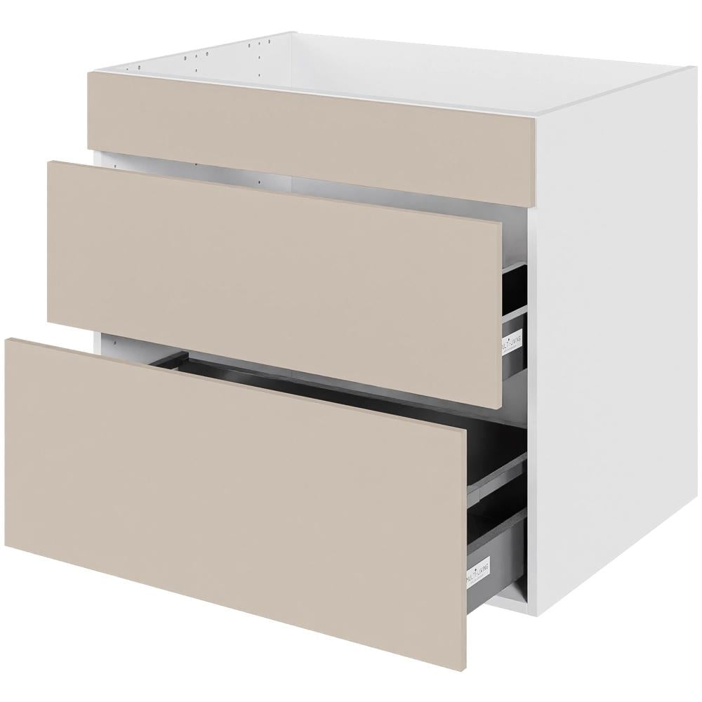 Multi-Living Køkken vaskeskab i Cibo Sabbia 123 H: 70,4 cm D: 60,0 cm - Fuldudtræk/softluk - Bredde: 80 cm