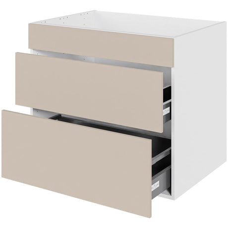 Multi-Living Køkken vaskeskab i Cibo Sabbia 123 H: 70,4 cm D: 60,0 cm - Fuldudtræk/softluk - Bredde: 80 cm