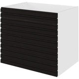 Multi-Living Køkken vaskeskab i S-Line sort Eg H: 70,4 cm D: 60,0 cm - Fuldudtræk med softluk - Bredde: 100 cm