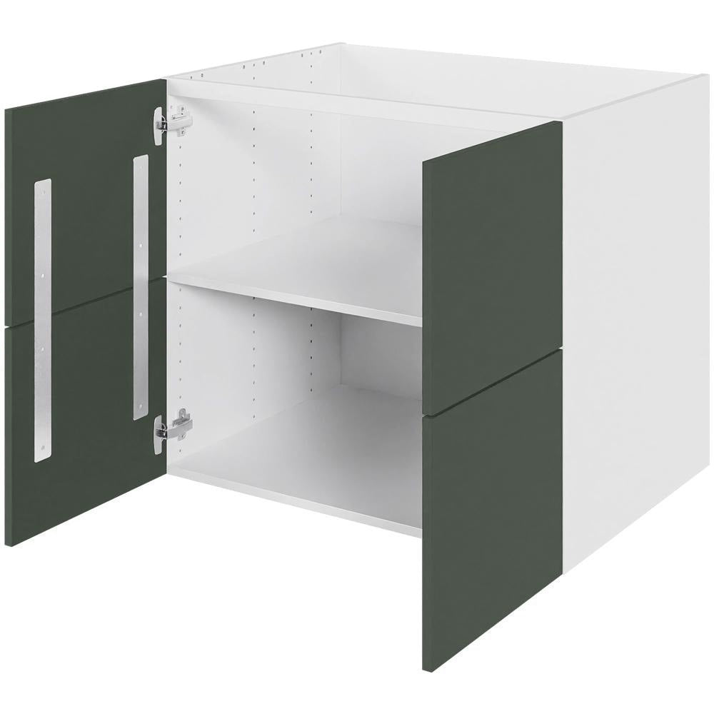 Multi-Living Køkken vaskeskab i Cibo Verde 120 H: 70,4 cm D: 60,0 cm - Inkluderet affaldsstativ & skuffe look - Bredde: 80 cm