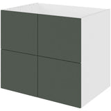 Multi-Living Køkken vaskeskab i Cibo Verde 120 H: 70,4 cm D: 60,0 cm - Inkluderet affaldsstativ & skuffe look - Bredde: 80 cm