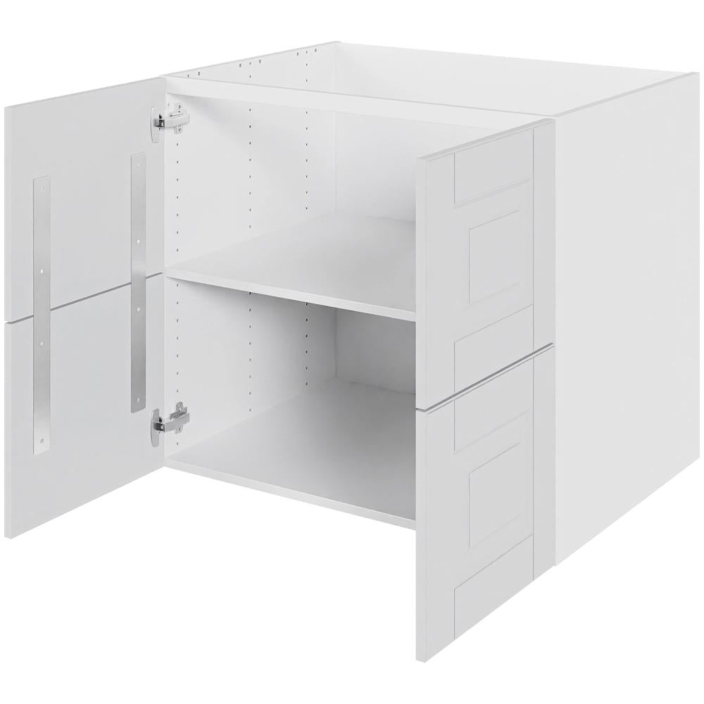 Multi-Living 2 skuffelook Romantik - Vaskeskab 80 cm med affaldsstativ og låge