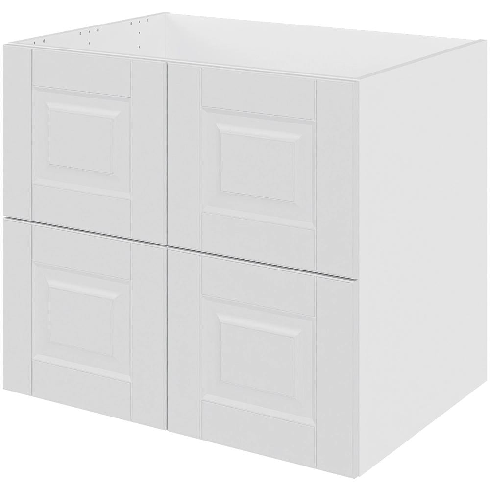 Multi-Living 2 skuffelook Romantik - Vaskeskab 80 cm med affaldsstativ og låge