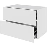 Multi-Living Køkken HQ skuffeskab i Cibo Bianco 129 H: 70,4 cm D: 60,0 cm B: 100 cm - med 2 skuffer, fuldudtræk og softluk