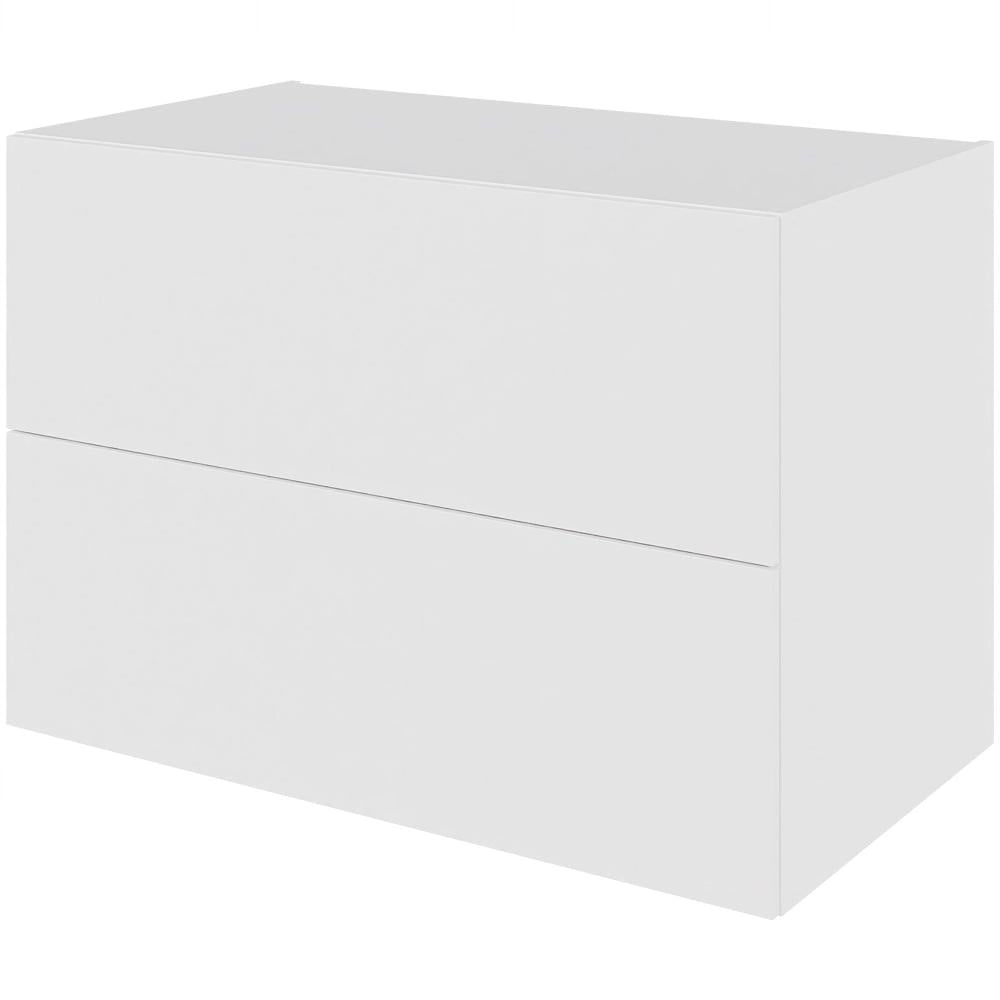 Multi-Living Køkken HQ skuffeskab i Cibo Bianco 129 H: 70,4 cm D: 60,0 cm B: 100 cm - med 2 skuffer, fuldudtræk og softluk