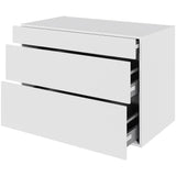 Multi-Living Køkken skuffeskab i Malet Hvid Front H: 70,4 cm D: 60,0 cm - 3 skuffer fuldtudtræk/softluk - Bredde: 100 cm