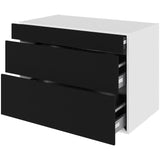 Multi-Living Køkken skuffeskab i Cibo Nero H: 70,4 cm D: 60,0 cm - 3 skuffer fuldtudtræk/softluk - Bredde: 100 cm