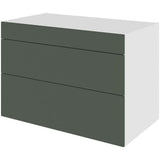 Multi-Living Køkken HQ kolonialskab i Cibo Verde 120 H: 70,4 cm D: 60,0 cm B: 100 cm - med 3 skuffer, fuldudtræk og softluk