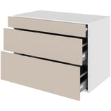 Multi-Living Køkken skuffeskab i Cibo Sabbia 123 H: 70,4 cm D: 60,0 cm - 3 skuffer fuldtudtræk/softluk - Bredde: 100 cm