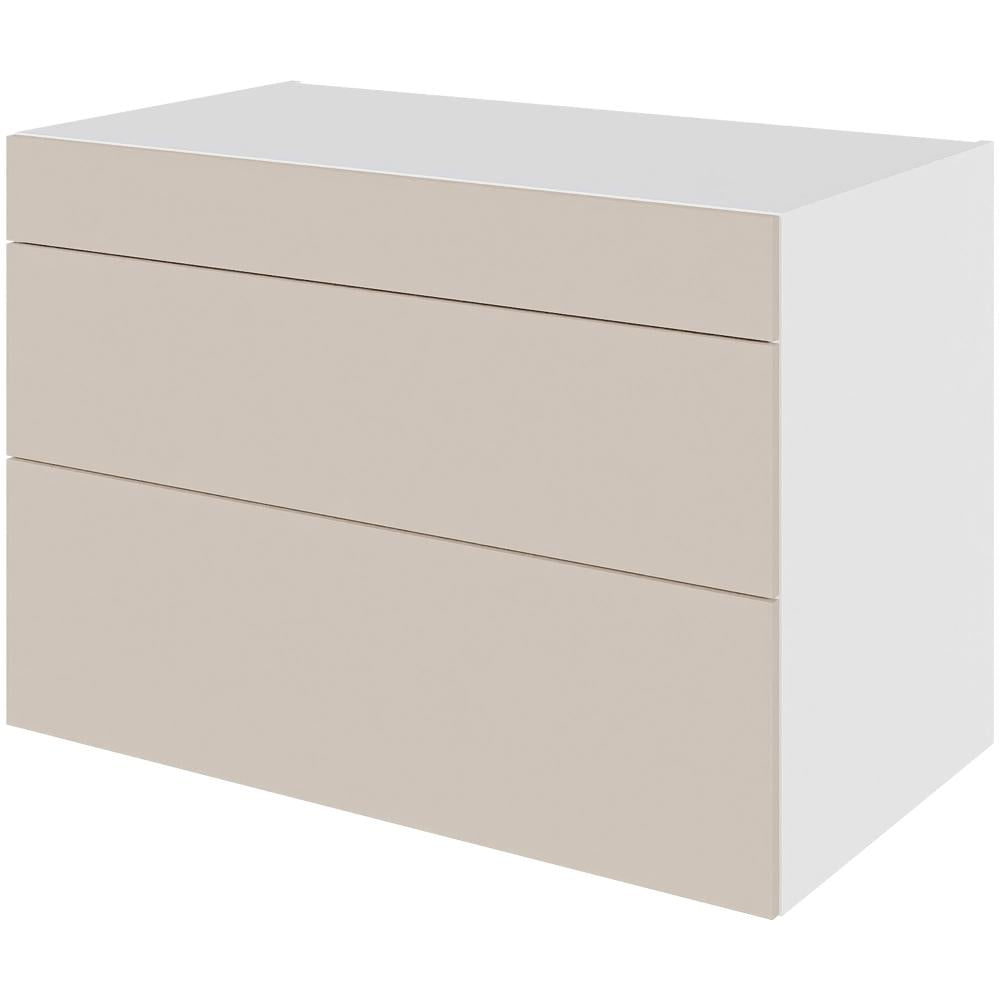 Multi-Living Køkken skuffeskab i Cibo Sabbia 123 H: 70,4 cm D: 60,0 cm - 3 skuffer fuldtudtræk/softluk - Bredde: 100 cm