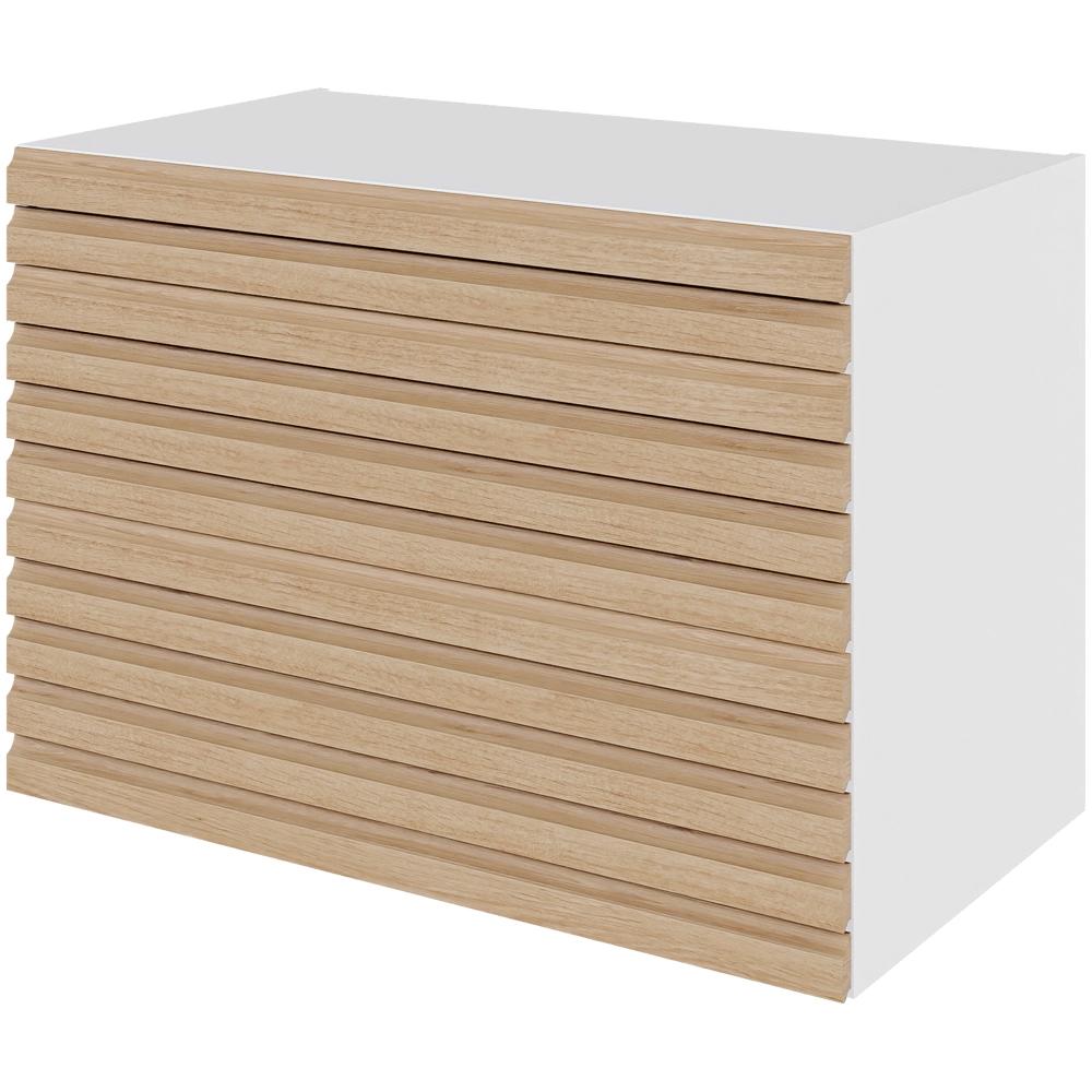 Multi-Living Køkken skuffeskab i S-Line Eg H: 70,4 cm D: 60,0 cm - 3 skuffer fuldtudtræk og softluk - Bredde: 100 cm