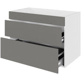 Multi-Living Køkken vaskeskab i Cibo Grigio H: 70,4 cm D: 60,0 cm - Fuldudtræk/softluk - Bredde: 100 cm