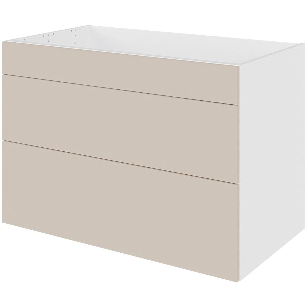 Multi-Living Køkken vaskeskab i Cibo Sabbia 123 H: 70,4 cm D: 60,0 cm - Fuldudtræk/softluk - Bredde: 100 cm