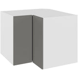 Multi-Living Hjørneskab med knæklåge i Cibo Grigio H: 70,4 cm D: 60,0 cm - 2 x 3/4 karrusel - Bredde: 90 cm