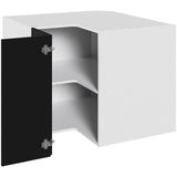 Multi-Living Køkken hjørneskab i Cibo Nero knæklåge H: 70,4 cm D: 60,0 cm - 1 låge 3 hylder - Bredde: 90 cm