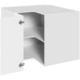 Multi-Living Hjørneskab med knæklåge i Cibo Bianco 129 H: 70,4 cm D: 60,0 cm B: 90 cm - inklusiv hylde