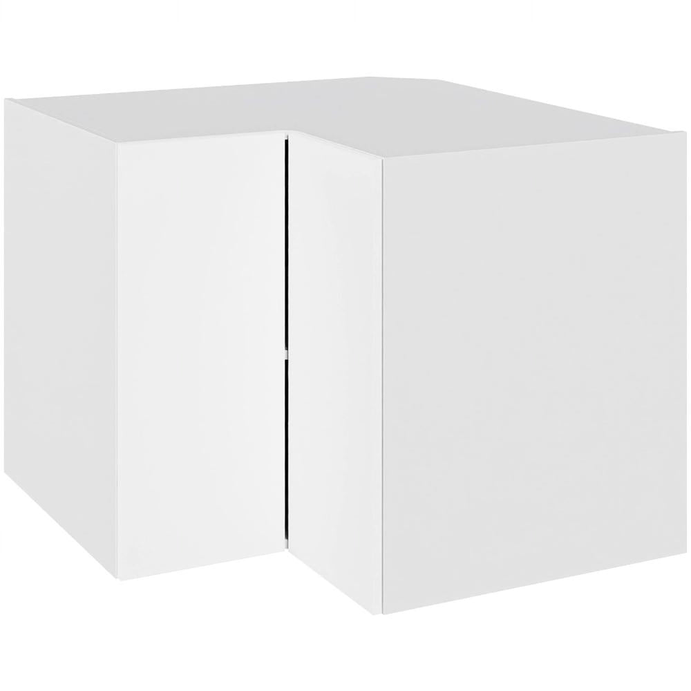 Multi-Living Hjørneskab med knæklåge i Cibo Bianco 129 H: 70,4 cm D: 60,0 cm B: 90 cm - inklusiv hylde