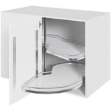Multi-Living Køkken Hjørneskab i Cibo Bianco 129 H: 70,4 cm D: 60,0 cm B: 100 cm - med Le mans udtræk og skuffe-look