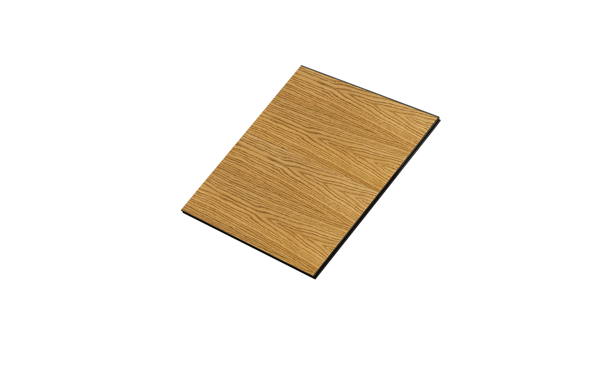 Vælg mellem forskellige olieringer eller malede Uni paneler i sort kerne med målene målene 17 × 580 × 600 mm til væg opbygning