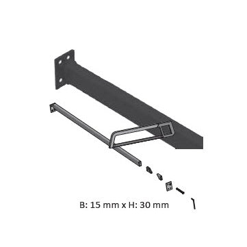 Understøtningsliste, fleksibel. 1000 mm