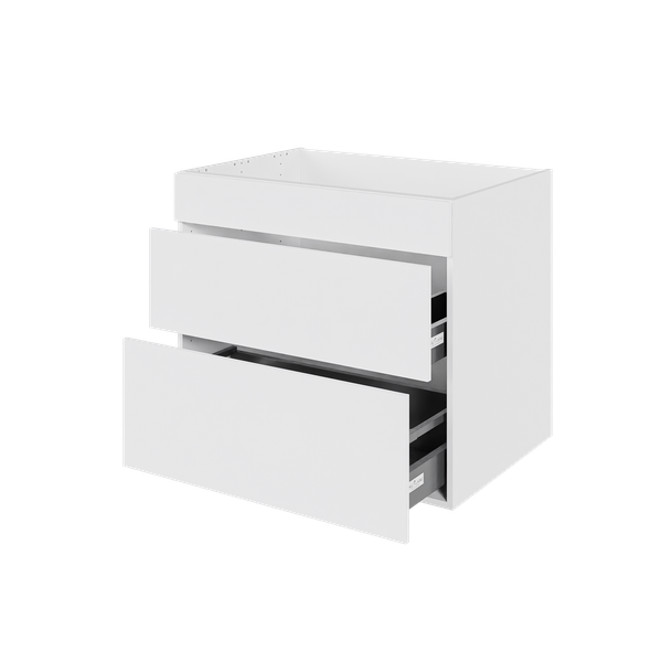 Multi-Living Køkken vaskeskab i Hvid Front H: 70,4 cm D: 60,0 cm - Fuldudtræk og softluk - Bredde: 80 cm