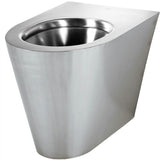 Floor standing toilet suitable for mounting through the wall