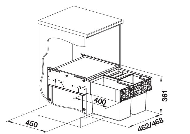 BLANCO SELECT II 50/2 affaldssystem