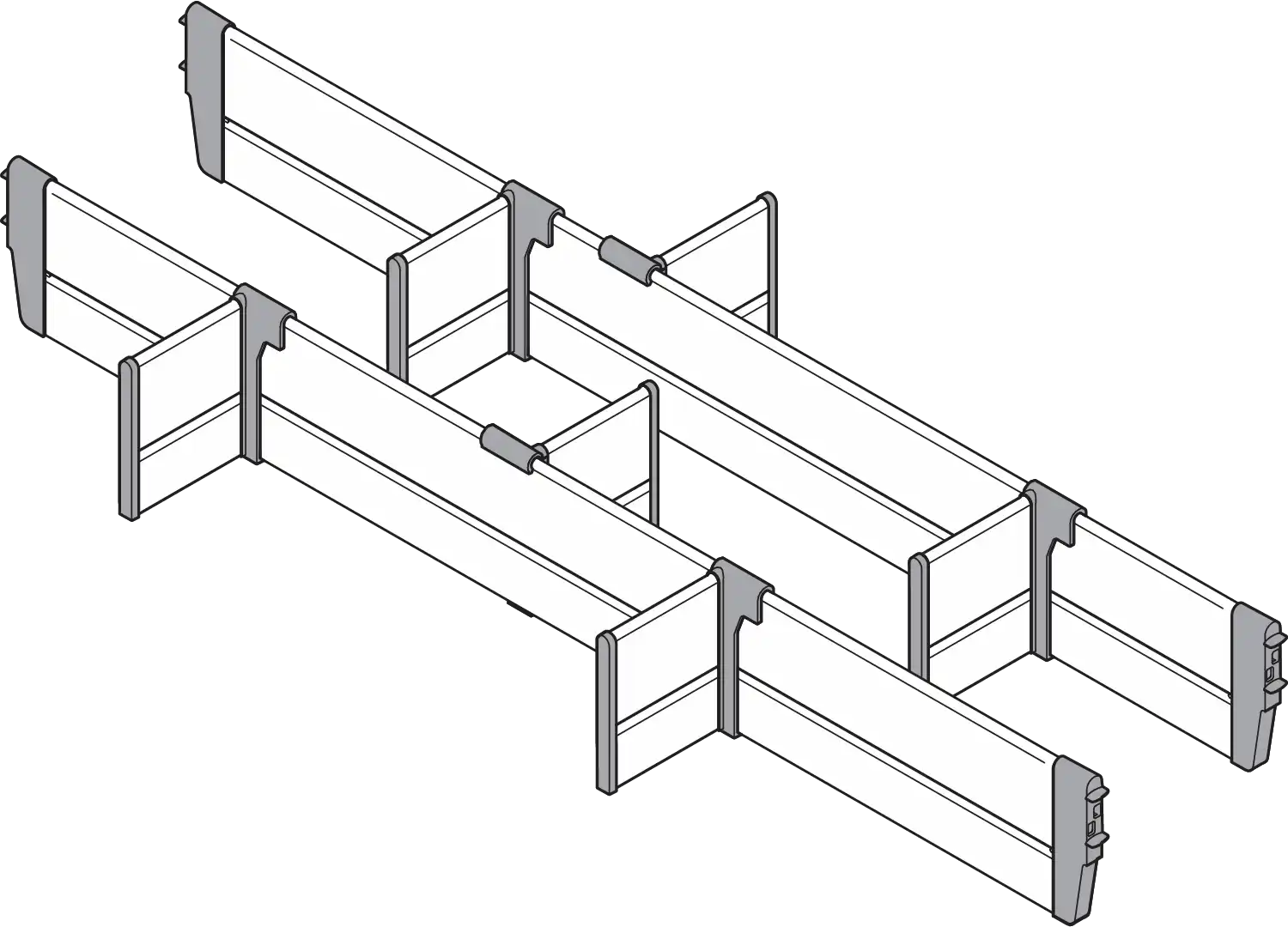 ORGA-LINE Tværdeler-sæt / skabsbredde 800mm