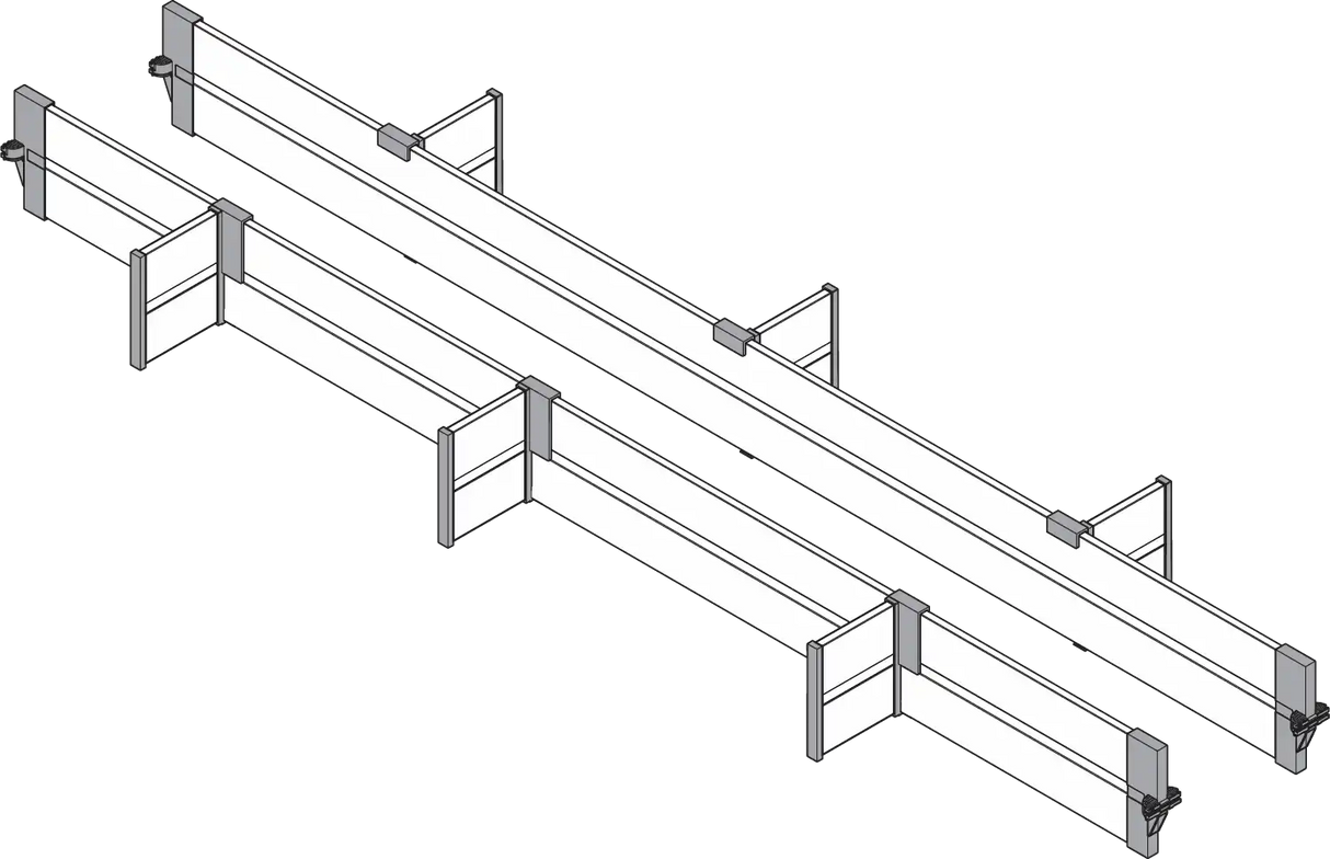 ORGA-LINE Tværdeler-sæt / skabsbredde 1200mm