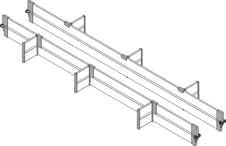 ORGA-LINE Tværdeler-sæt / skabsbredde 1200mm