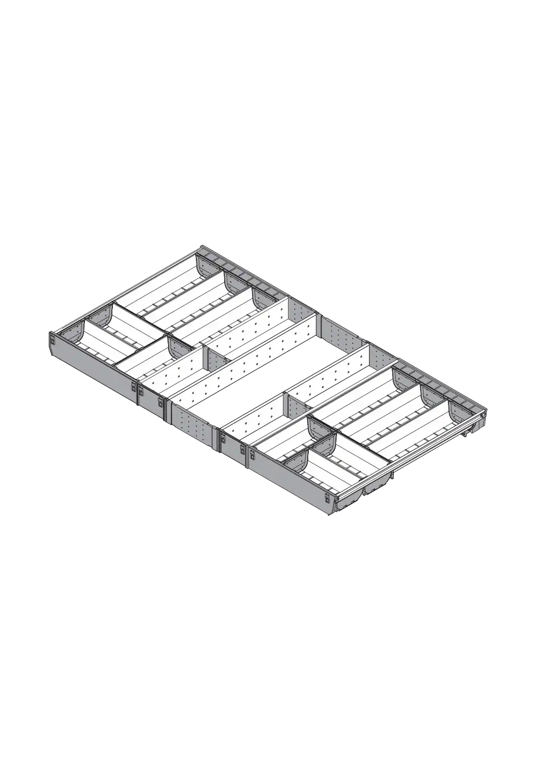 ORGA-LINE Skuffeinddelingssystem - skabsbredde 1000mm