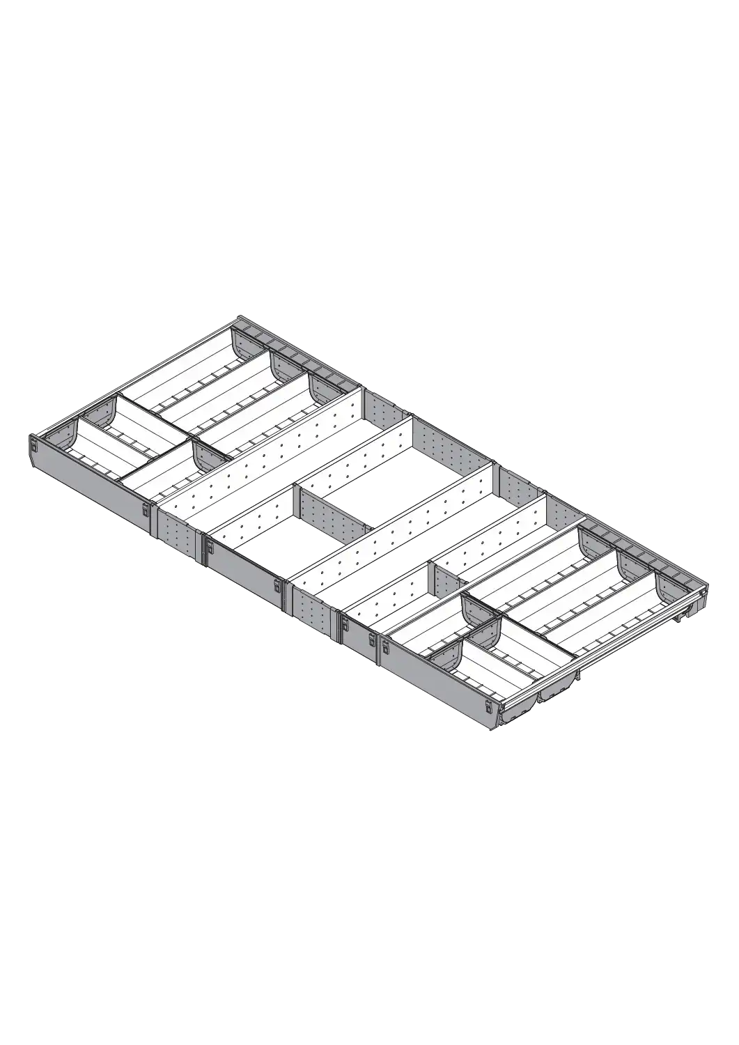 ORGA-LINE Skuffeinddelingssystem - skabsbredde 1200mm