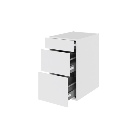 Multi-Living Køkken skuffeskab i Hvid Front H: 70,4 cm D: 60,0 cm - 3 skuffer fuldtudtræk og softluk - Bredde: 40 cm