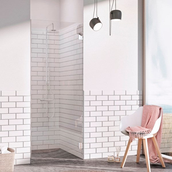 LUCCA 20 ENKELT SVINGDØR STD 80CM eller 90CM KROM