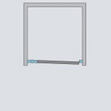 LUCCA 20 ENKELT SVINGDØR STD 80CM eller 90CM KROM