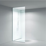 Walk-In 255 gulv til loft fastvæg, skræddersyet bredde, 8mm