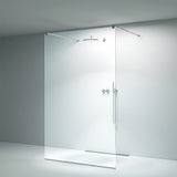 Walk-In fritstående brusevæg 118cm-128cm