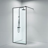 Walk-In 205 Frame fastvæg, skræddersyet / 8mm glas