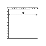 Walk-In 205 Frame fastvæg, skræddersyet / 8mm glas